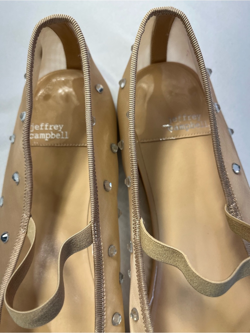 Jeffrey Campbell Releve Mary Jane Ballet Flats 11 Mesh Crystal Embellished NEW - Picture 8 of 11